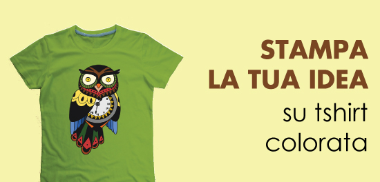 tshirt colorata con stampa