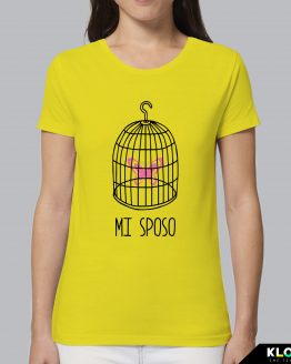 T-shirt donna | Matrimonio: Gabbia giallo