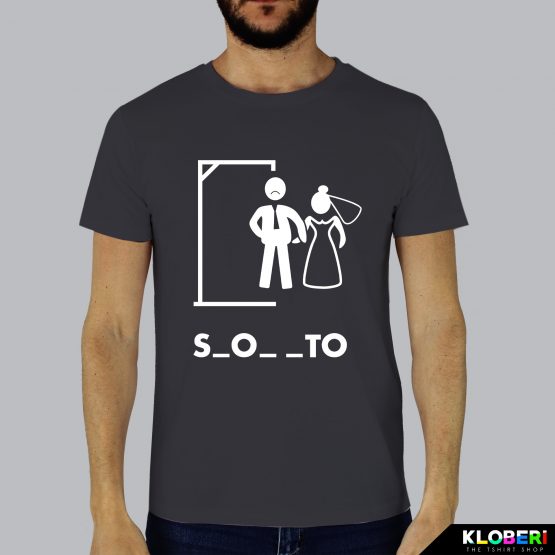 T-shirt uomo | Matrimonio: Impiccato celibato grigio